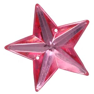 PES6 - 22mm star plastic stone