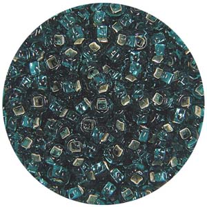 SB10-11 - Preciosa Czech seed beads - silver lined green turquoise