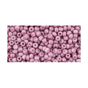 SB11JT-1202 - Toho size 11 seed beads - marbled opaque pink/pink