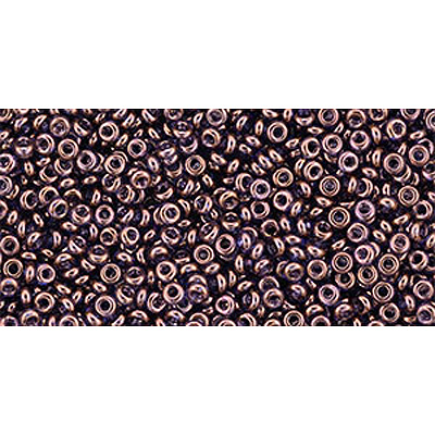 SB11JTD-201 - Toho size 11 demi-round seed beads - gold lustred amethyst