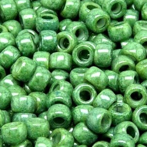 SBP8-353 - Matubo Czech size 8 seed beads - chalk green lustre