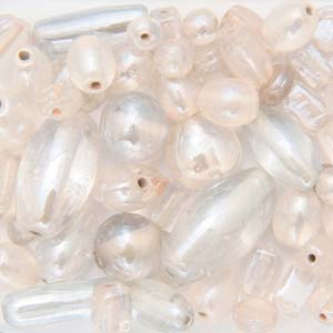 BP25 - mixed lustre beads approx 54pcs