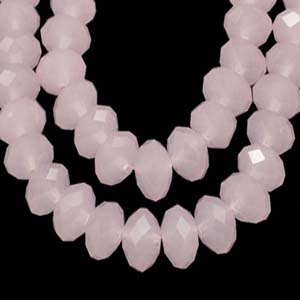 CRB1-100 small puffy rondelle - rose opal