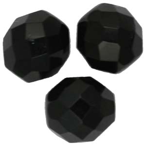 GB18 5, 6 - fire-polish beads - crystal/jet