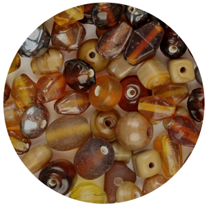 CTGBSM-10 - small glass bead mix, topaz - candy tube