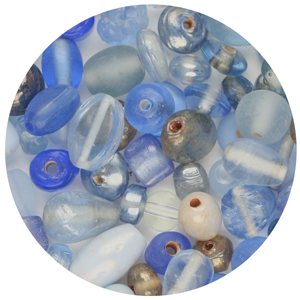 CTGBSM-11 - small glass bead mix, light blue - candy tube
