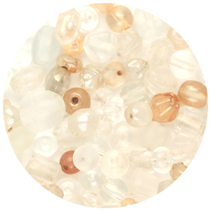 CTGBSM-1 - small glass bead mix, crystal - candy tube