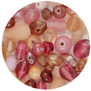 CTGBSM-7 small glass bead mix, pink - candy tube