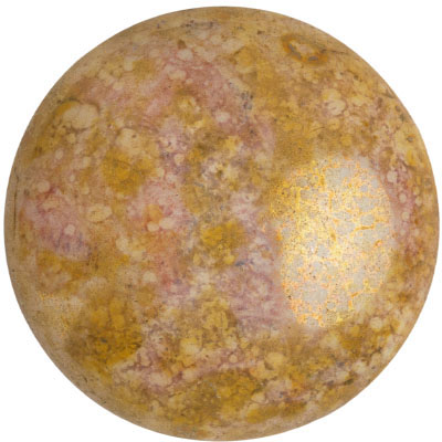 GCPP25-375 Cabochons par Puca - chalk white lila gold lustre