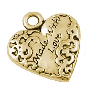 MEP23-1 heart - made with love - gold MEP23-1 heart - made with love - gold