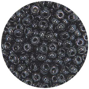 SB10-20 - Czech size 10 seed beads, metallic - gunmetal