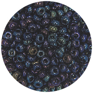 SB7-24 - Czech size 7 seed beads metallic - blue iris