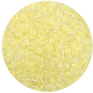 SB7-93 - Czech size 7 seed beads, colour lined - yellow