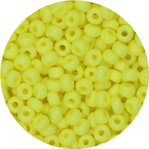 SB10-127 Preciosa Czech seed beads - opaque neon yellow