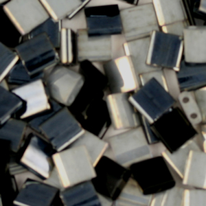 TL M1 Miyuki tila beads - black/silver mix TL M1 Miyuki tila beads - black/silver mix