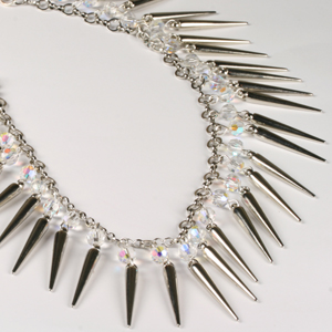 Kit 127 Metallised Cone & Fire-polished Beads Necklace & Earrings Kit 127 Metallised Cone & Fire-polished Beads Necklace & Earrings