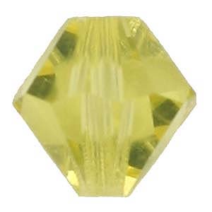 CCBIC06 25 Czech crystal bicones - jonquil