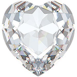 JS62S-1 - Swarovski heart fancy stone - crystal