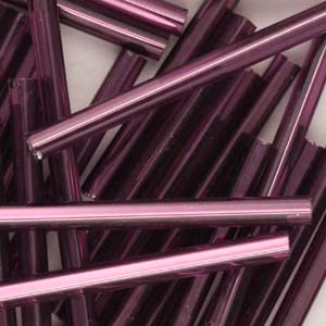 BB15-8 - size 15 bugle beads - amethyst