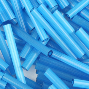 BB6-116 size 6 bugle beads - aqua satin BB6-116 size 6 bugle beads - aqua satin
