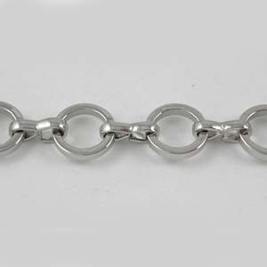 CH50-2 Brass fancy chains - silver