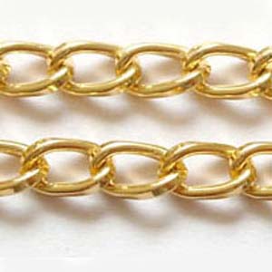 C59-1 aluminium curb chain - gold C59-1 aluminium curb chain - gold