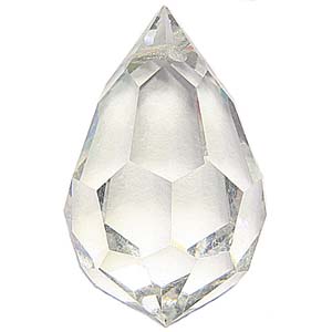 CGP4C-2&nbsp;faceted pendant crystal - top hole