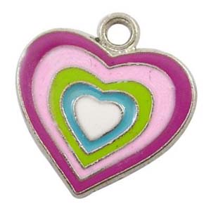 CH38 enamel heart charm CH38 enamel heart charm