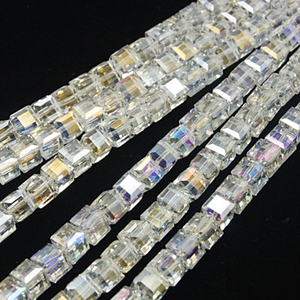 CRB19-1 crystal faceted cube - AB