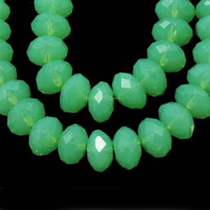 CRB2-109 puffy rondelle - peridot opal CRB2-109 puffy rondelle - peridot opal