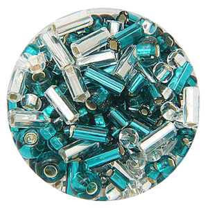 CT1 - mixed seed beads and bugles - candy tube
