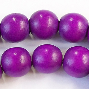 DWR6 - Dyed Wooden Beads - Round
