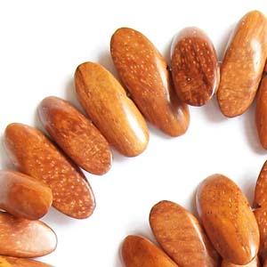 EWN19-B Exotic wood bead, slidecut- bayong