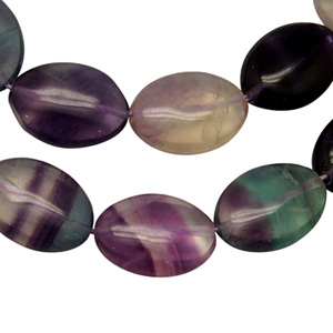 SP-FL2 - Rainbow Fluorite Bead - Oval 