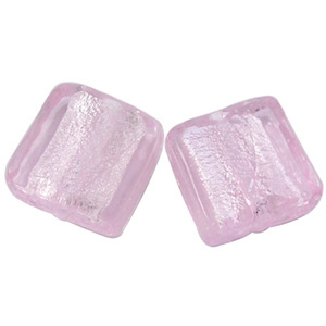 GBC3-7 - silver lined flat square -pink