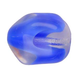 GB302 - two-tone Czech irregular pressed glass beads