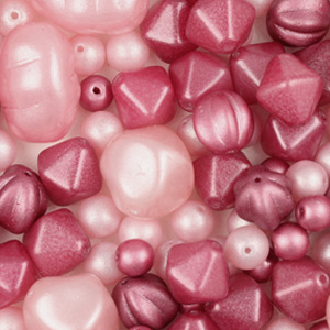 GPM-3 Czech Glass Pearls Mix - Pinks