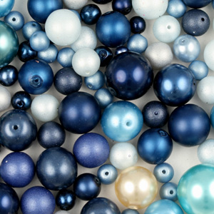 GPM-6 Czech Glass Pearls Mix - Blues GPM-6 Czech Glass Pearls Mix - Blues