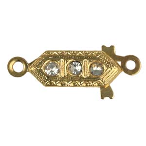 JF151-1 - 1 row diamante clasp gilt plated