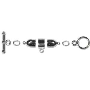 JF189-2 Kumihimo findings set - silver JF189-2 Kumihimo findings set - silver