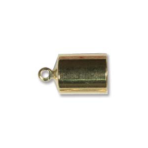 JF190-1 Kumihimo findings - barrel end cap, gold JF190-1 Kumihimo findings - barrel end cap, gold