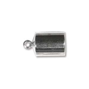 JF190-2 Kumihimo findings - barrel end cap, silver JF190-2 Kumihimo findings - barrel end cap, silver