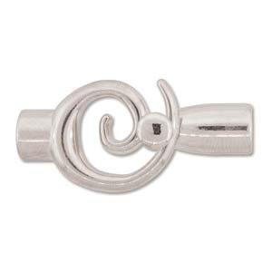 JF197-2 Kumihimo findings: glue in toggle - silver swirl JF197-2 Kumihimo findings: glue in toggle - silver swirl