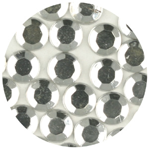 JS15A-1&nbsp;4.5mm flat back round - half machine cut - crystal 