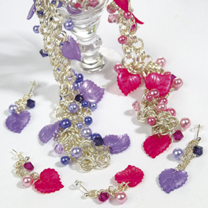 Kit 38 chain maille & pearl bracelet & earrings Kit 38 chain maille & pearl bracelet & earrings