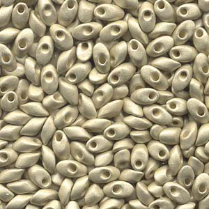 LMA-4201F Miyuki long magatama beads - galvanized silver matte LMA-4201F Miyuki long magatama beads - galvanized silver matte