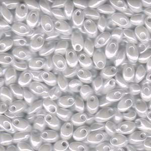 LMA-420 Miyuki long magatama beads - white pearl ceylon LMA-420 Miyuki long magatama beads - white pearl ceylon