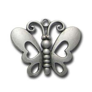 ME64-2&nbsp;antique silver butterfly