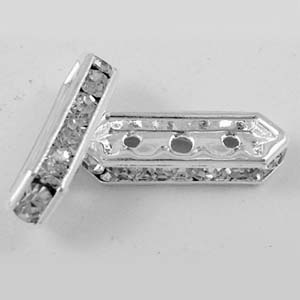 MEC43 diamante 3-hole metal spacer or connectors MEC43 diamante 3-hole metal spacer or connectors