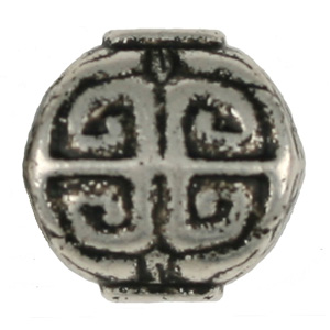OWB13 - metallised bead - antique silver